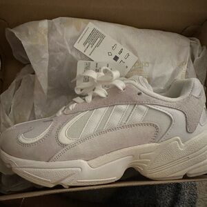Adidas White and Gray Yung 1 Sneaker